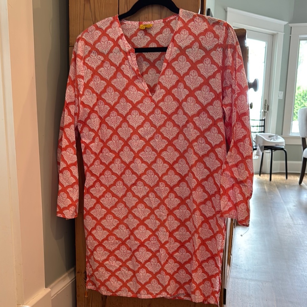 Roberta Roller Rabbit Orange and White Dress